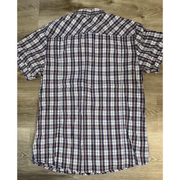 Buffalo DAVID BITTON Shirt Men's Size XL Button Down Blue Plaid Western Cowboy - Picture 11 of 11